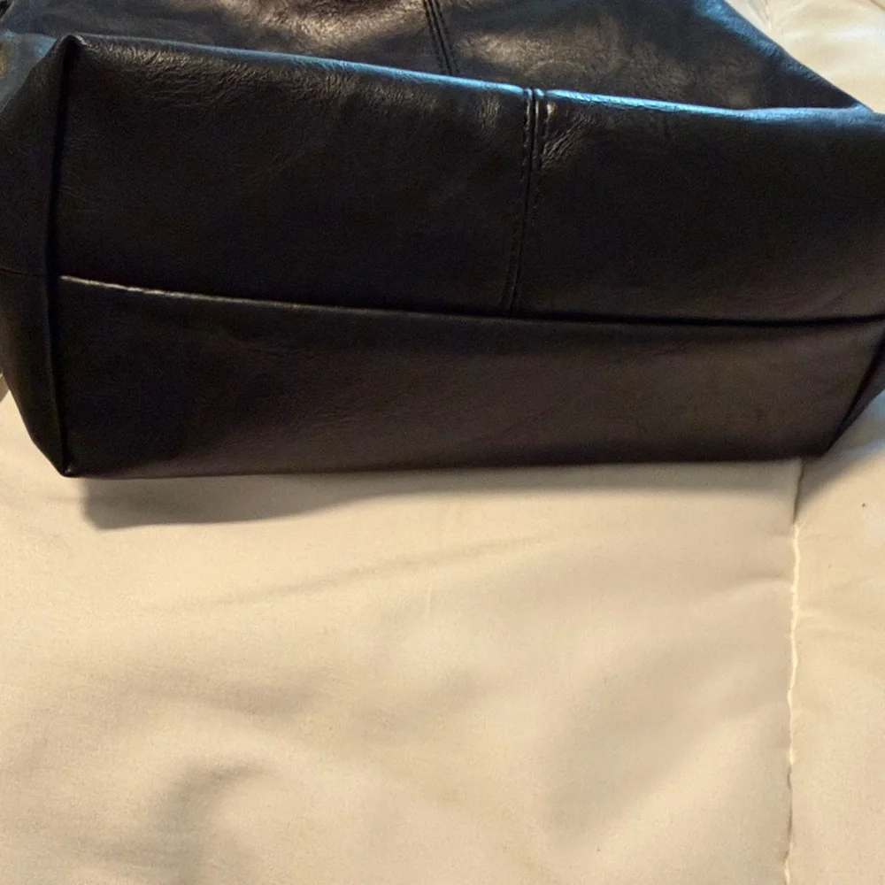 Black Leather Crossbody Bag - Picture 4 of 5